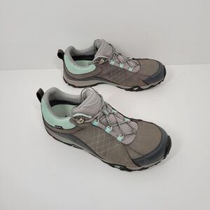 Oboz Sapphire B-DRY Waterproof Gray Low Hiking Boot Shoes Women Size 9.5